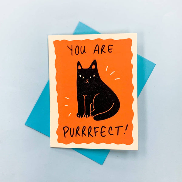 You're Purrrfect Greeting Card: Single Card